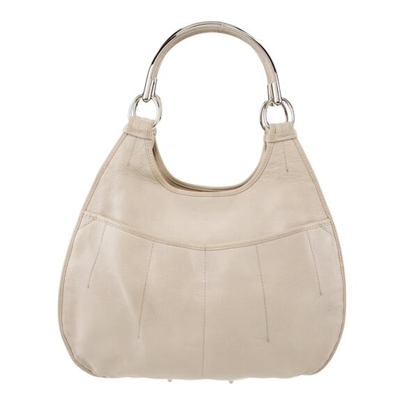 Christian Dior Vintage Brandy 61 Cream Leather Hobo Handbag - Picture 1 of 15